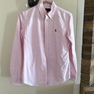 Ralph Lauren pink striped custom fit XS